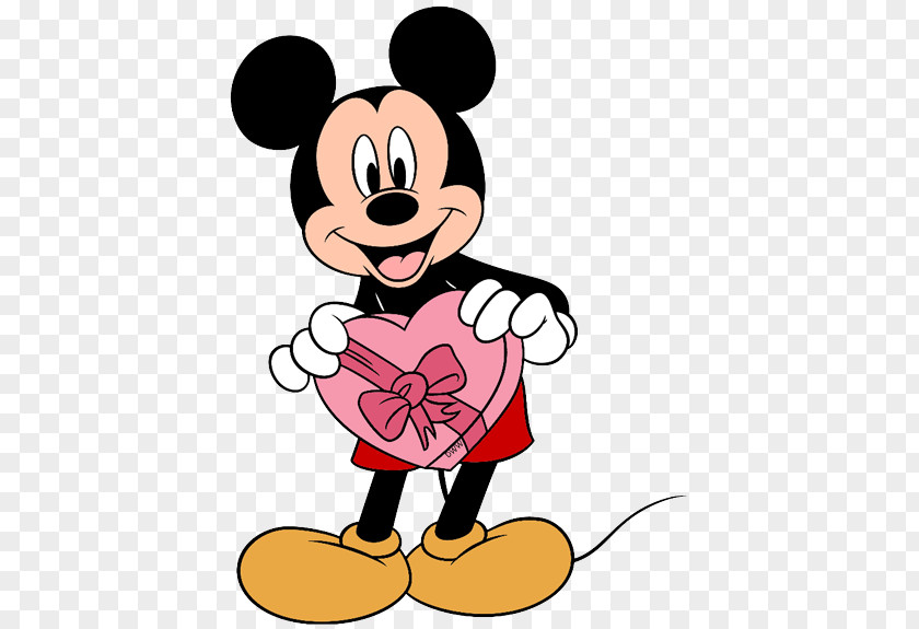 Classic Mickey Mouse Outline Minnie Minnie's Valentine Valentine's Day Clip Art PNG