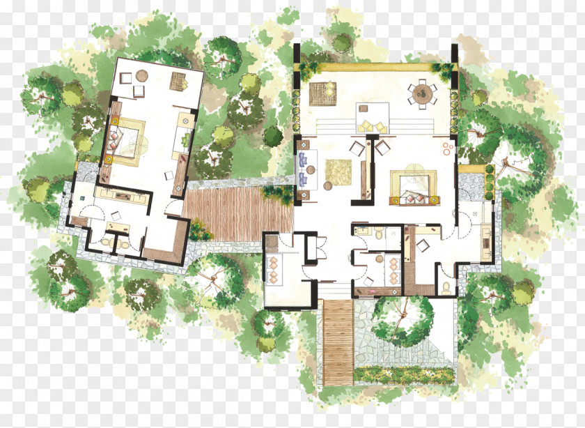 European Style Villa Floor Plan Suburb Urban Design Property PNG