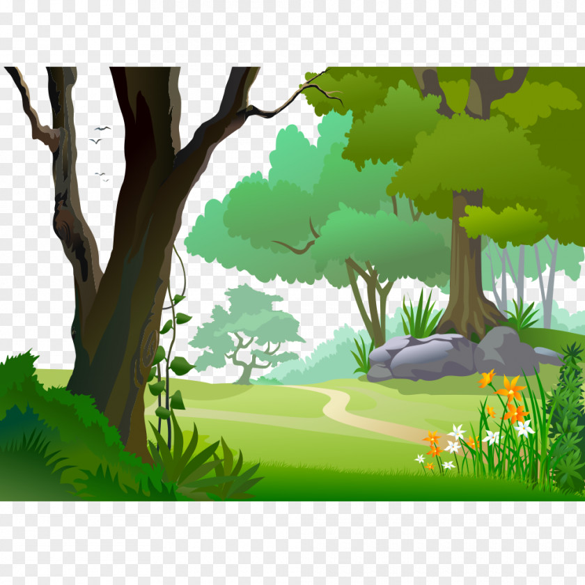 Forest Path Clip Art Vector Graphics Desktop Wallpaper Image PNG