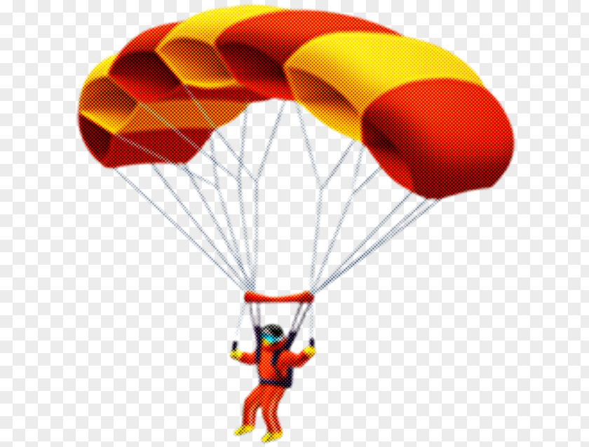 Parachuting Parachute Paratrooper Paragliding Orange S.a. PNG