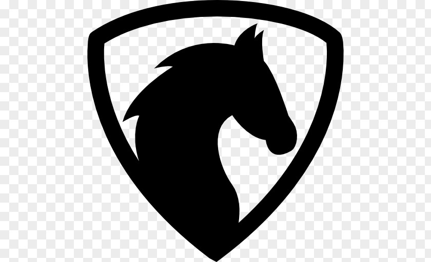 Black Shield Thoroughbred Stallion Horseshoe PNG