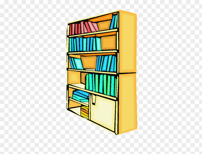 Bookcase Shelf School Library PNG