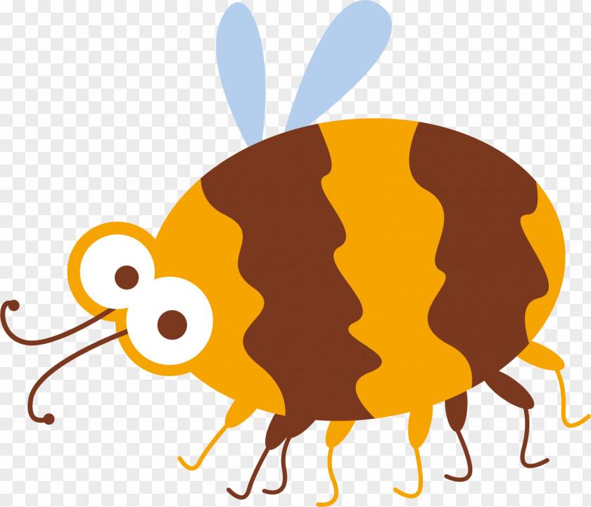 Cartoon Bee Material Insect Drawing PNG