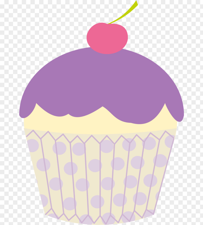 Purple Cupcake Pattern PNG