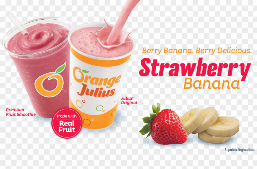 Banana Smoothies Frozen Yogurt Smoothie Milkshake Ice Cream Strawberry PNG