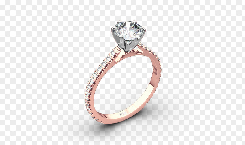 Diamond Cut Engagement Ring Solitaire PNG