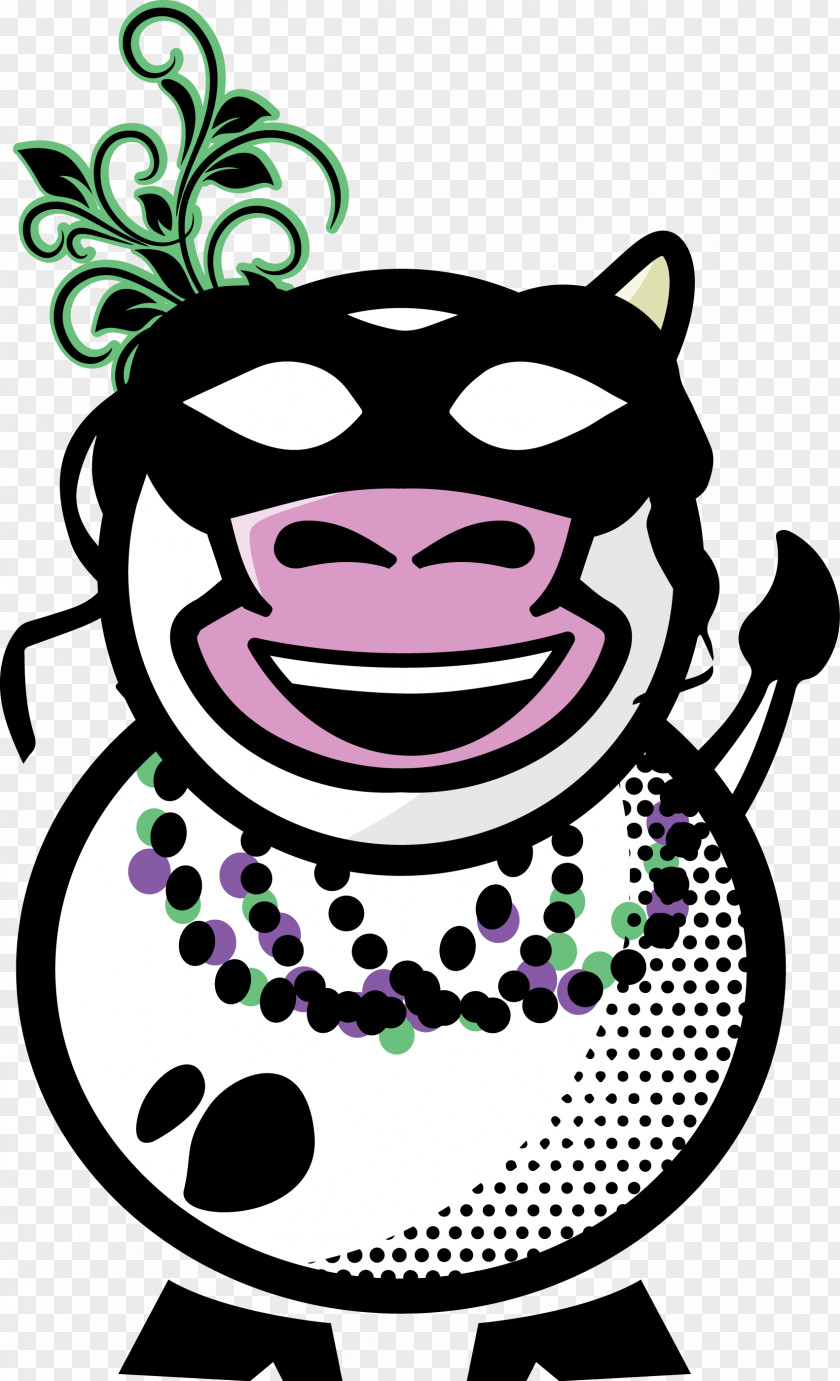 Mardi Gras Mask Milk Cattle Clip Art PNG