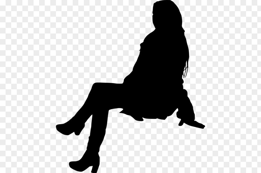 People Silhouette Sitting Vector Graphics Clip Art Image PNG