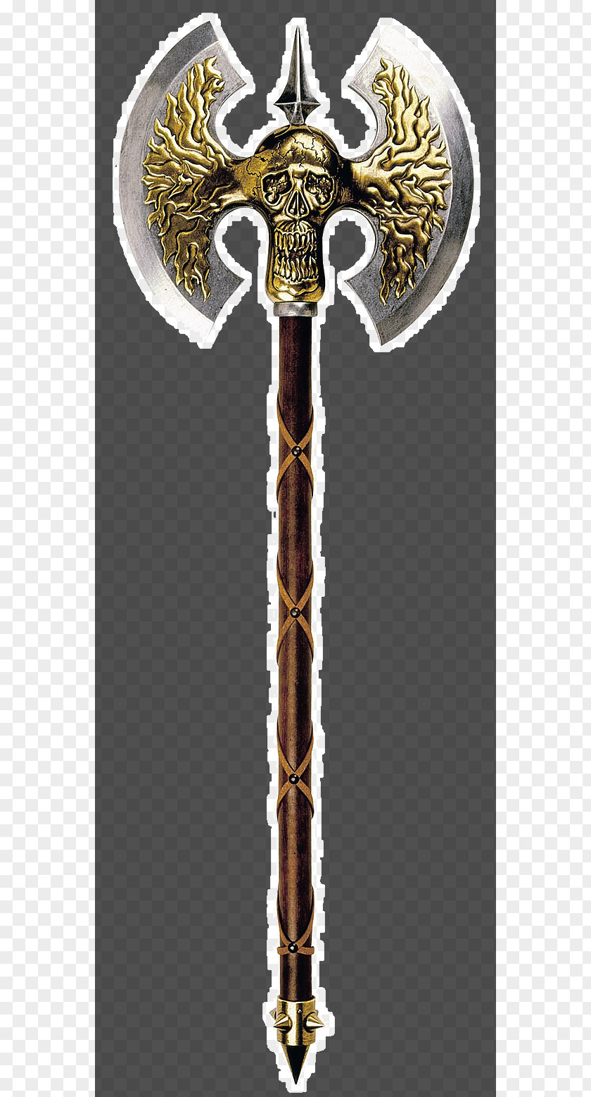 Spear Middle Ages Weapon Axe Sword Brass PNG