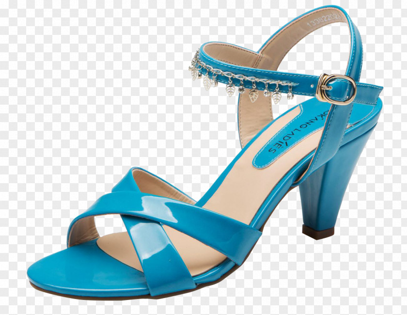 Blue Sandals With High Heels High-heeled Footwear Dress Shoe Sandal PNG