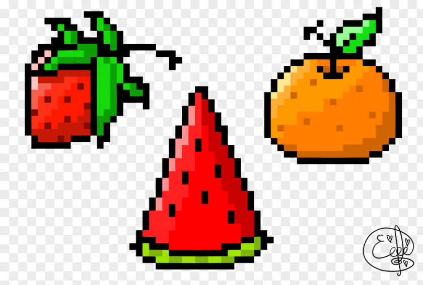Apple Fruit Pixe;ated Pixel Art Drawing PNG