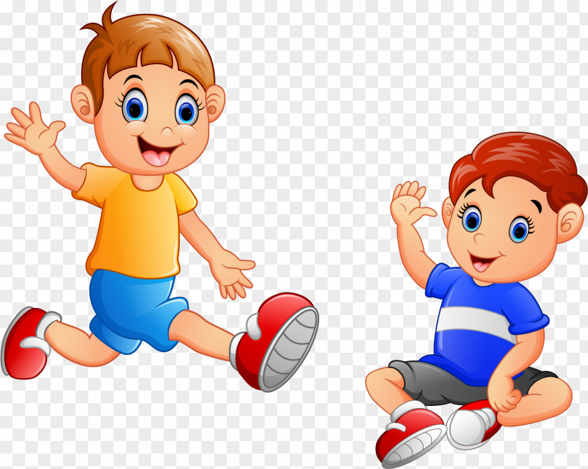 Soccer Ball Playing With Kids Cartoon PNG