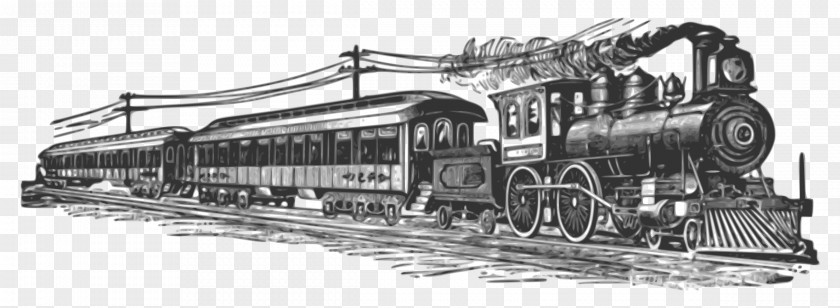 Railroad Tracks Train Rail Transport Steam Locomotive Clip Art PNG