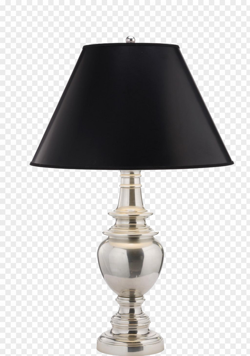 Black Table Lamp Study PNG