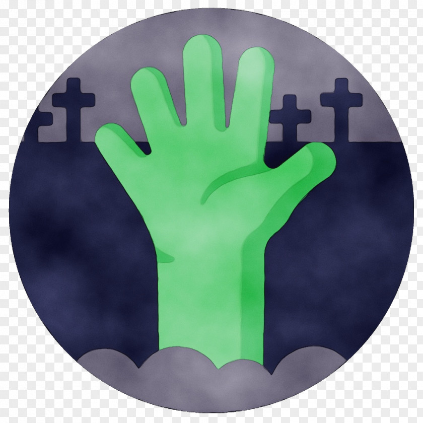Green Hand Finger Plate Yellow PNG