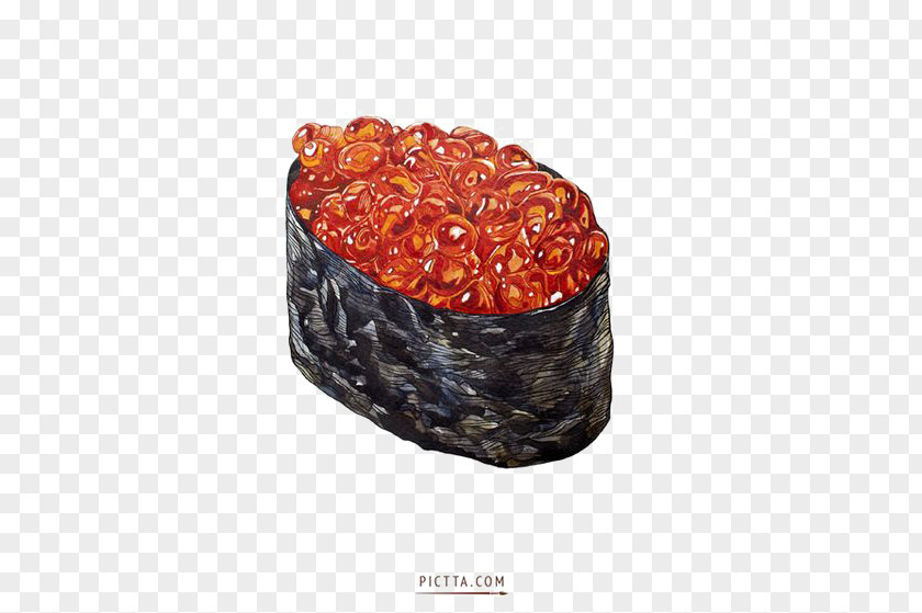 Japanese Cuisine Sushi Caviar Food Illustration PNG