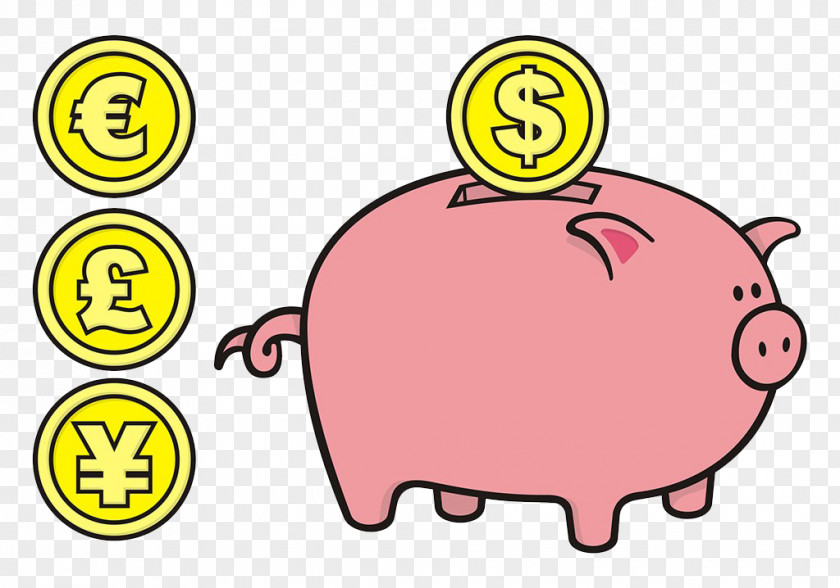 Money And Piggy Bank Photography Royalty-free Illustration PNG