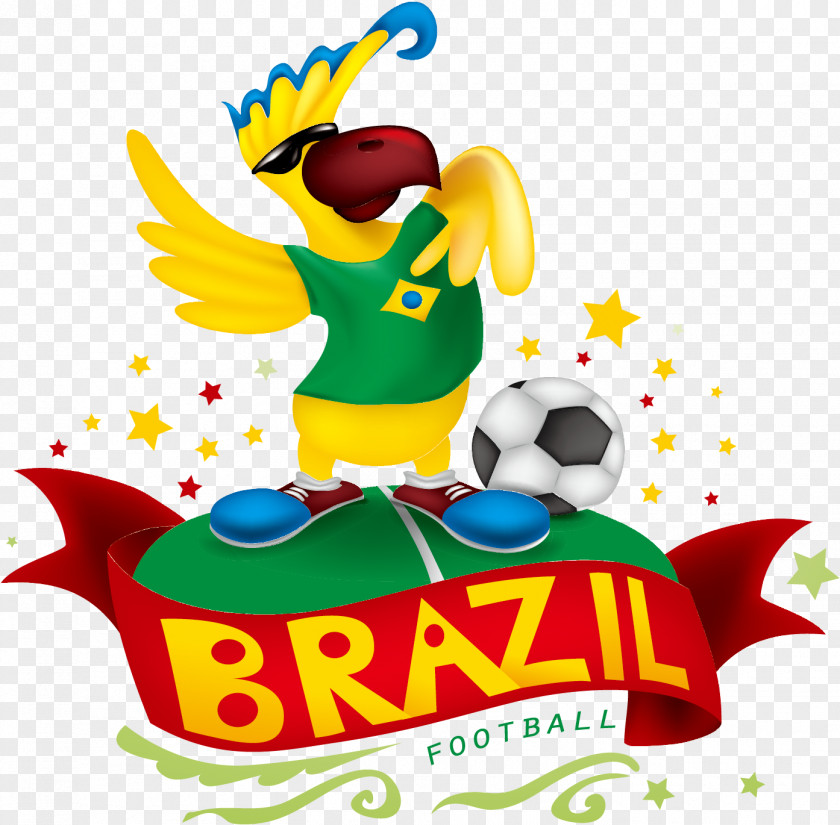 Singing Parrot 2014 FIFA World Cup Brazil National Football Team PNG