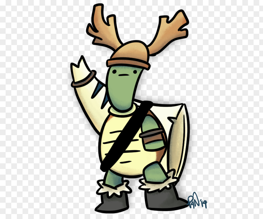 Cartoon Viking Antler Character Clip Art PNG