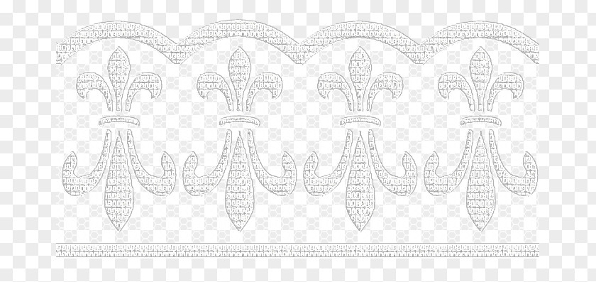 Design White Line Art Font PNG