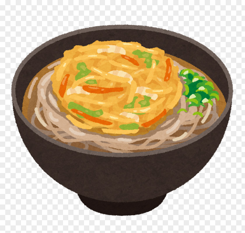 Food Clipart Kakiage Toshikoshi Soba Tanuki Kansai PNG