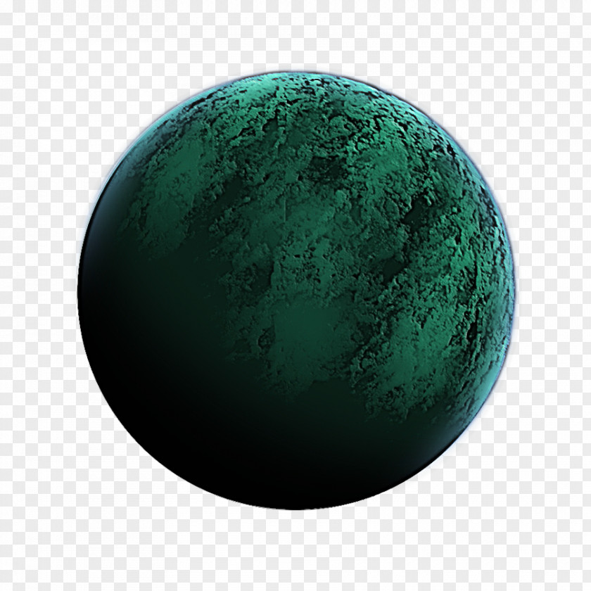 Green Turquoise Sphere Planet PNG