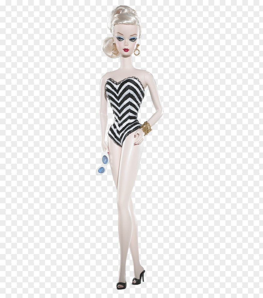 Barbie Fashion Model Collection Brunette Bubble Cut Doll Silkstone PNG