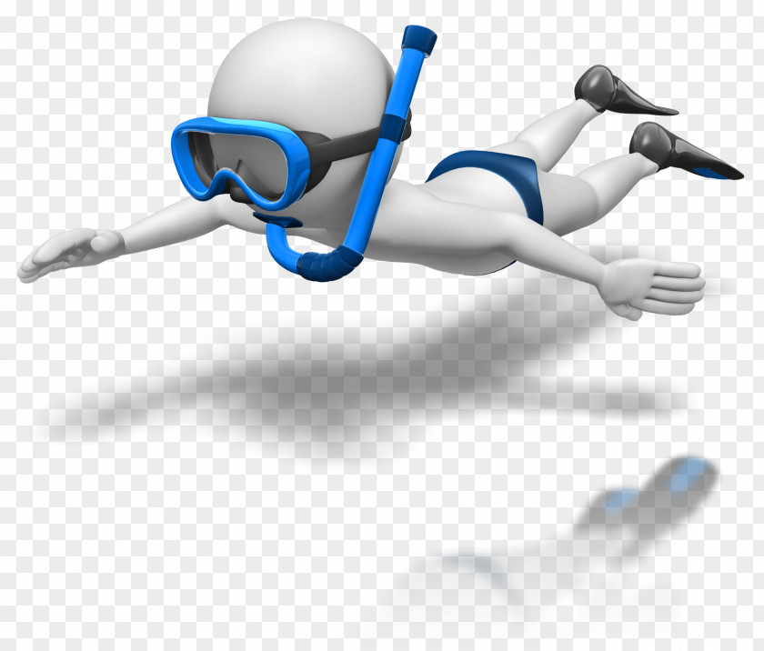 Cartoon Parachute Snorkeling Scuba Diving Underwater Animation Clip Art PNG