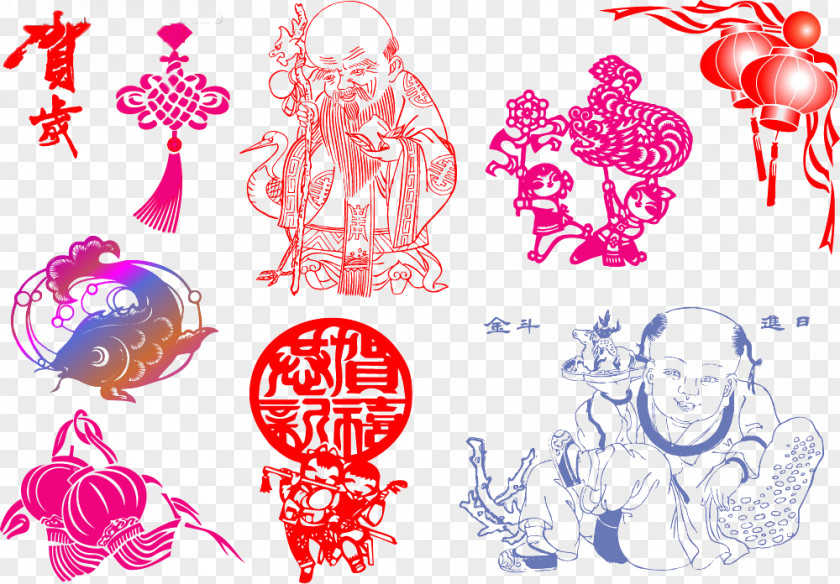 Chinese New Year Decorative Material Clip Art PNG