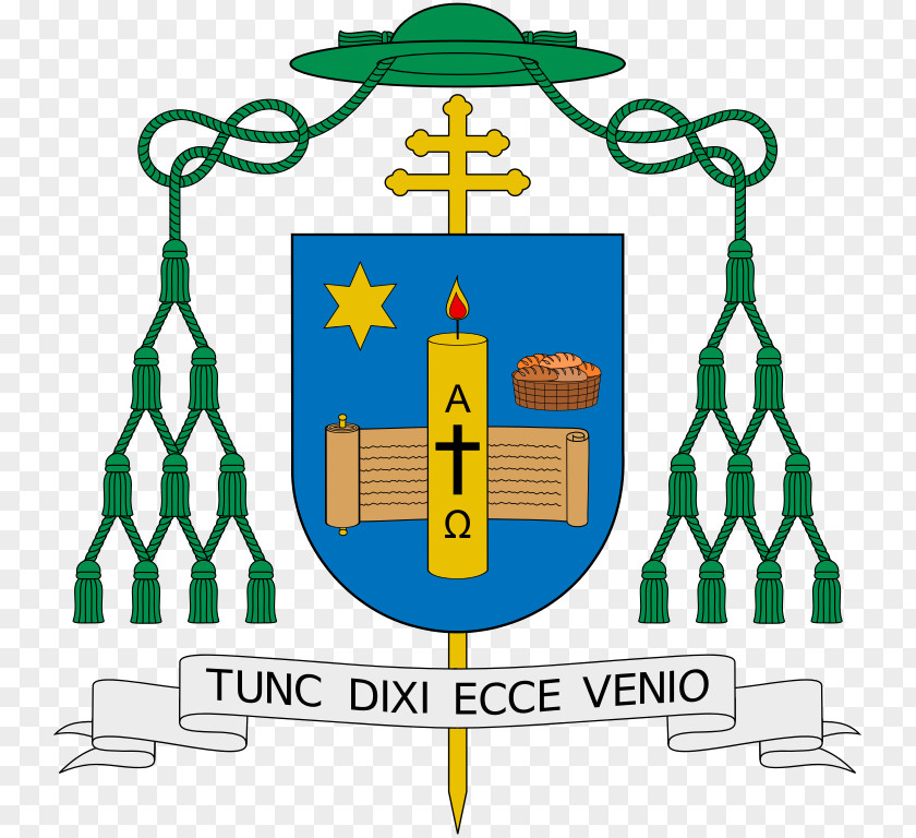 Golden Ribbon Archbishop Coat Of Arms Cardinal Ecclesiastical Heraldry PNG