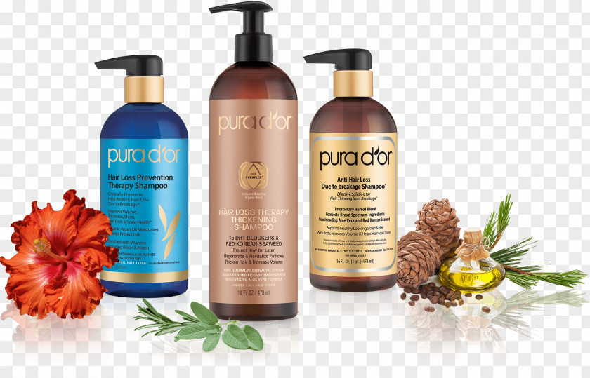 Shampoo Lotion PURA D'OR Hair Loss Prevention Therapy Health PNG