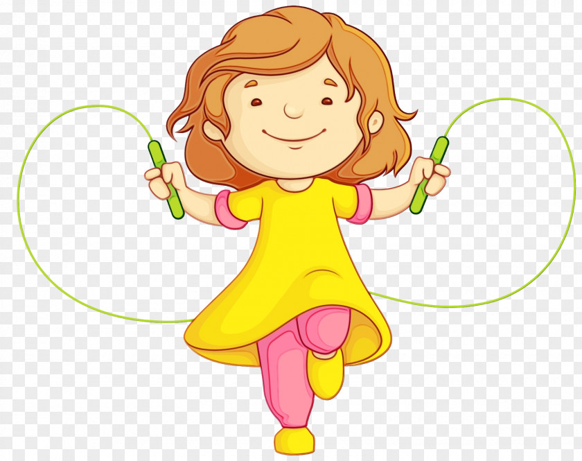Smile Happy Cartoon Clip Art Skipping Rope Hula Hoop Fictional Character PNG