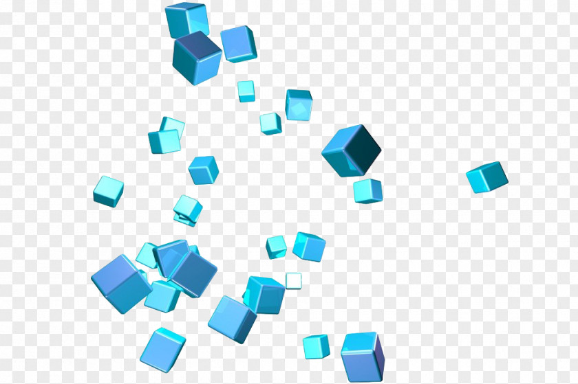 Abstract Blue Cube Pressure Washing PNG