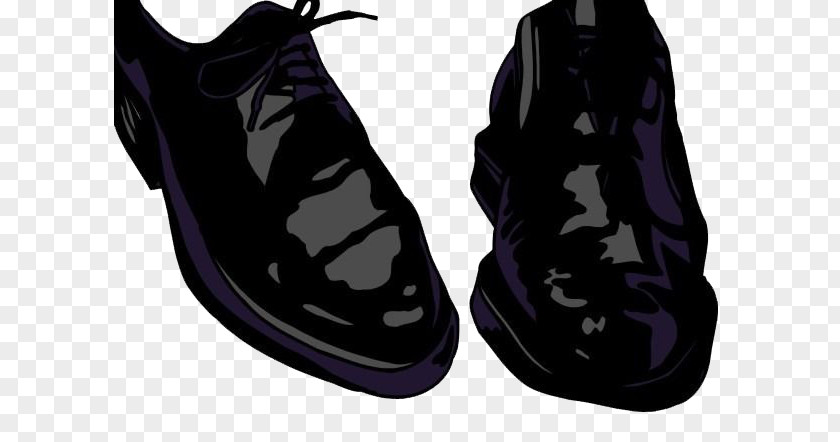Black Shoes Dress Shoe Leather Polish PNG
