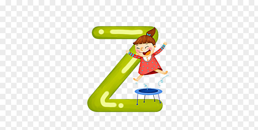 Green Letters Z Letter PNG