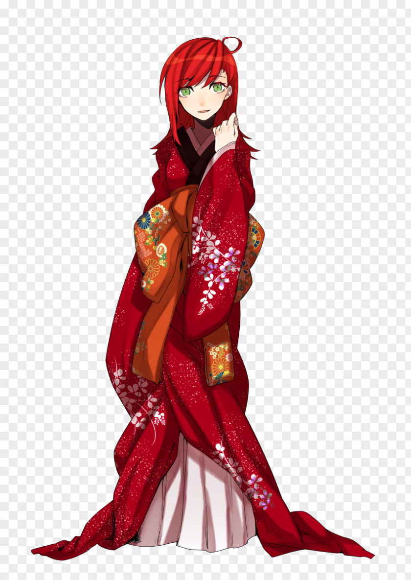 Kimono Doll Song Japanese Clothing Eyebrow Hair PNG