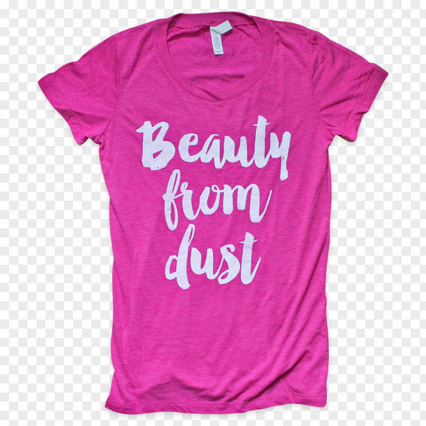 Pink Dust T-shirt Scoop Neck Sleeve Streetwear PNG