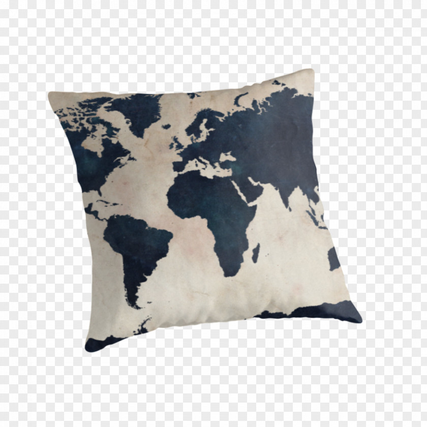 World Map Canvas Print Gallery Wrap Painting PNG