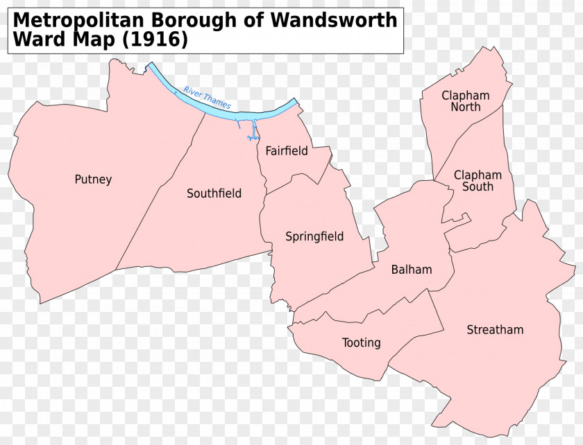 Clapham Wandsworth A Map London Borough Of Metropolitan PNG
