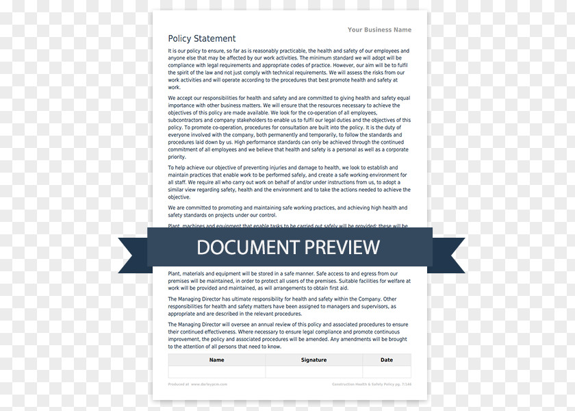 Permit To Work Template PNG