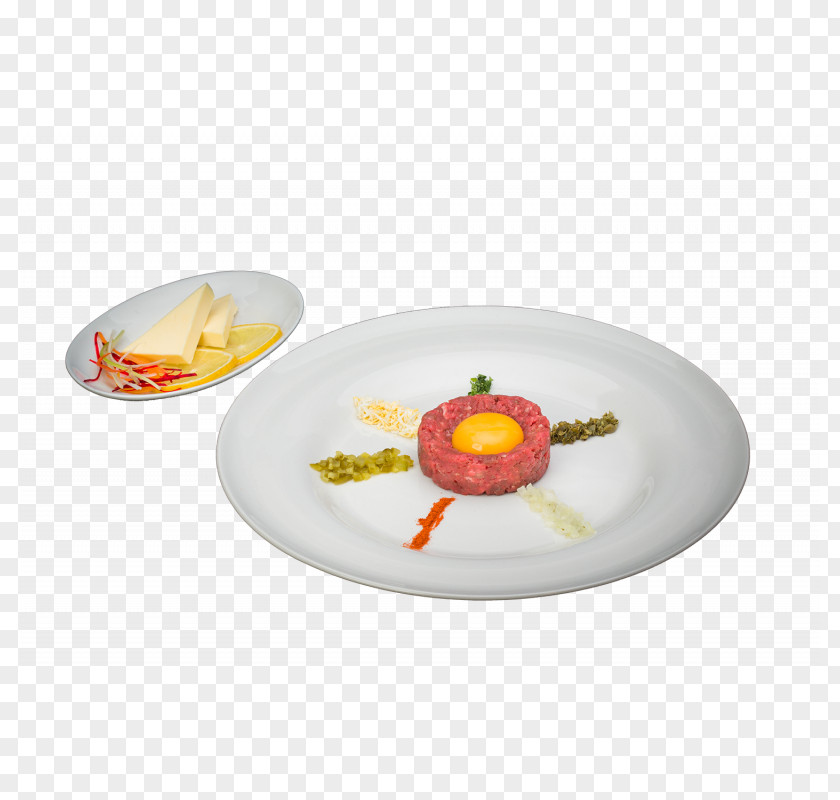 Plate Steak Tartare Dish Food Platter PNG