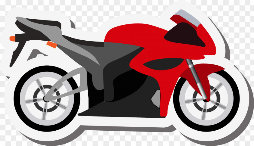 Red Handsome Motorcycle Car Wheel PNG