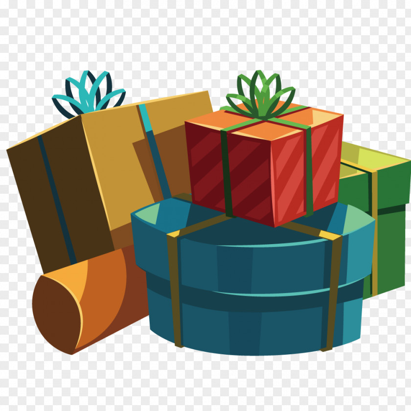 Vector Model Box Gift Christmas PNG