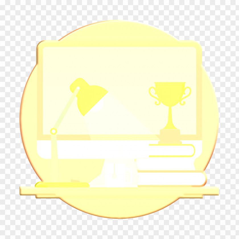 Yellow Workspace Icon Education Desk PNG