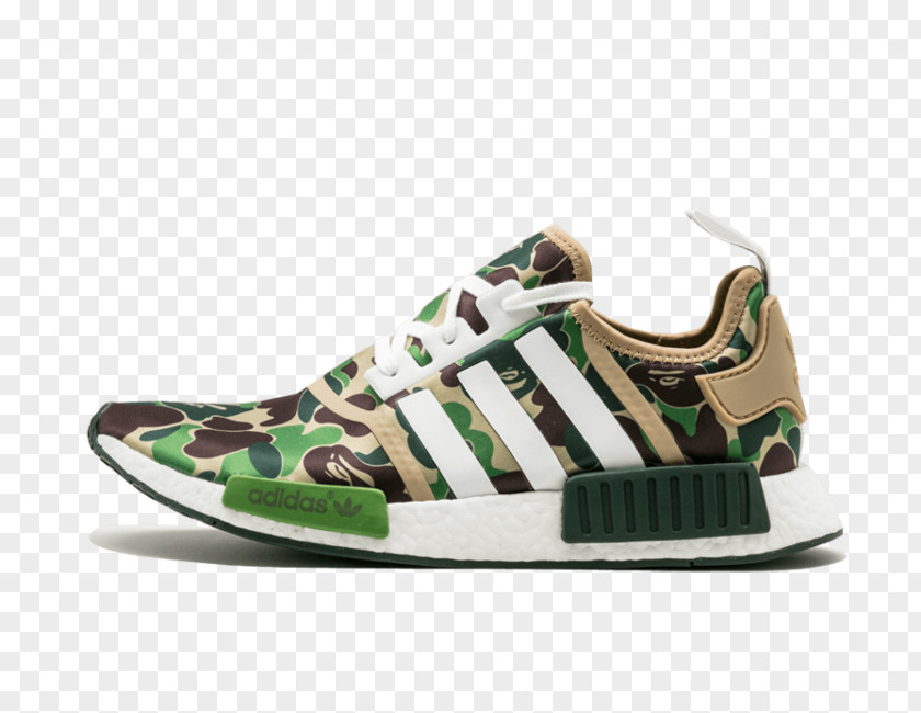 Adidas Bape X NMD R1 Primeknit ‘Footwear Sneakers Nmd Bathing Ape Green Camo Camouflage Ba7326 Us Size 5 PNG