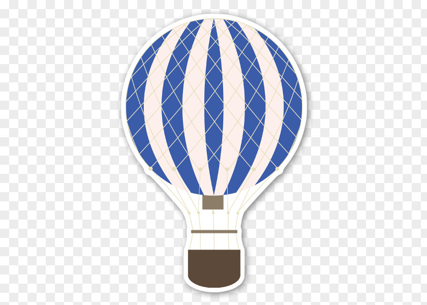 Blue-hot-air-balloon Sticker Hot Air Balloon Paper Label PNG