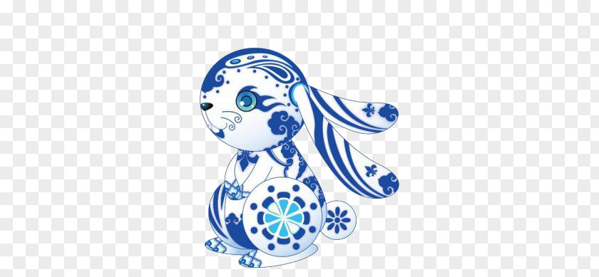 Cartoon Rabbit European Chinese Zodiac Holz-Hase PNG
