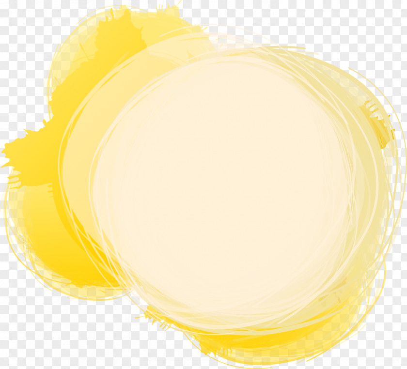 Hand Painted Yellow Watercolor Painting PNG