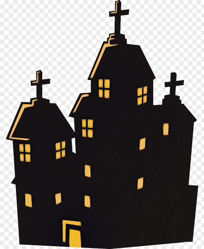 Haunted House Halloween PNG