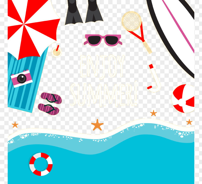 Summer Beach Illustration PNG